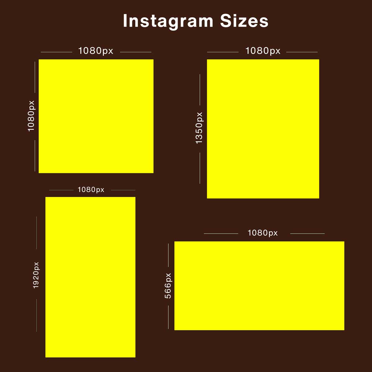 Insta gram sizes