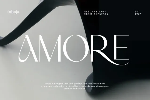 Amore typeface , San serif logo font, Best fonts for logos