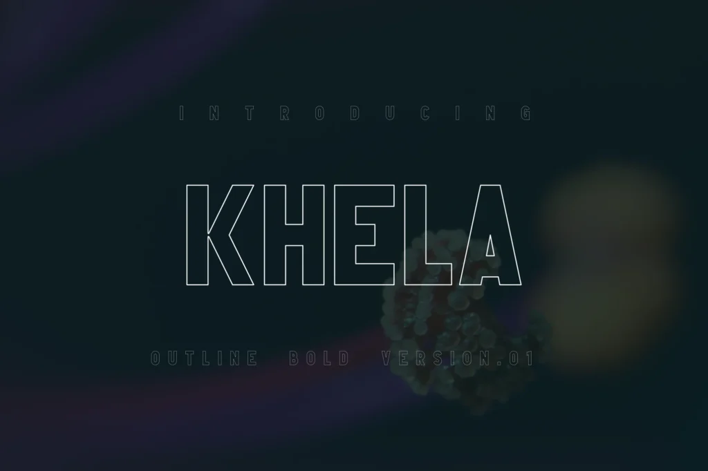 Khela outline font