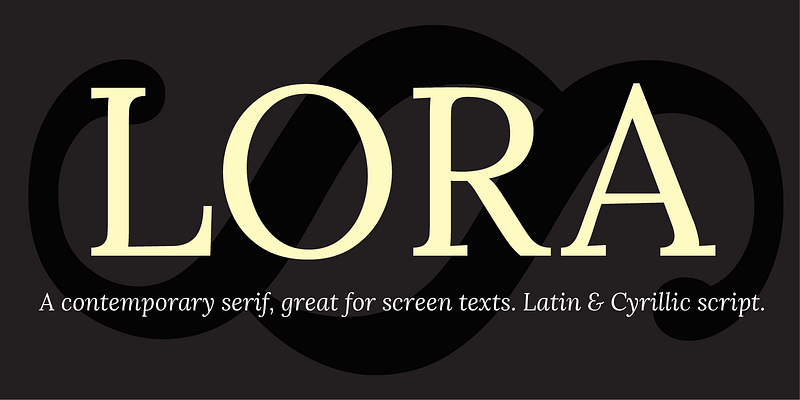 Lora font download