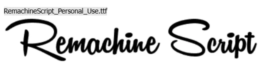 remachine script font