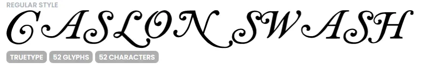 Caslon Swash font