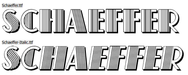 Schaeffer monogram font