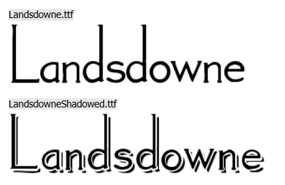 Landsdowne font