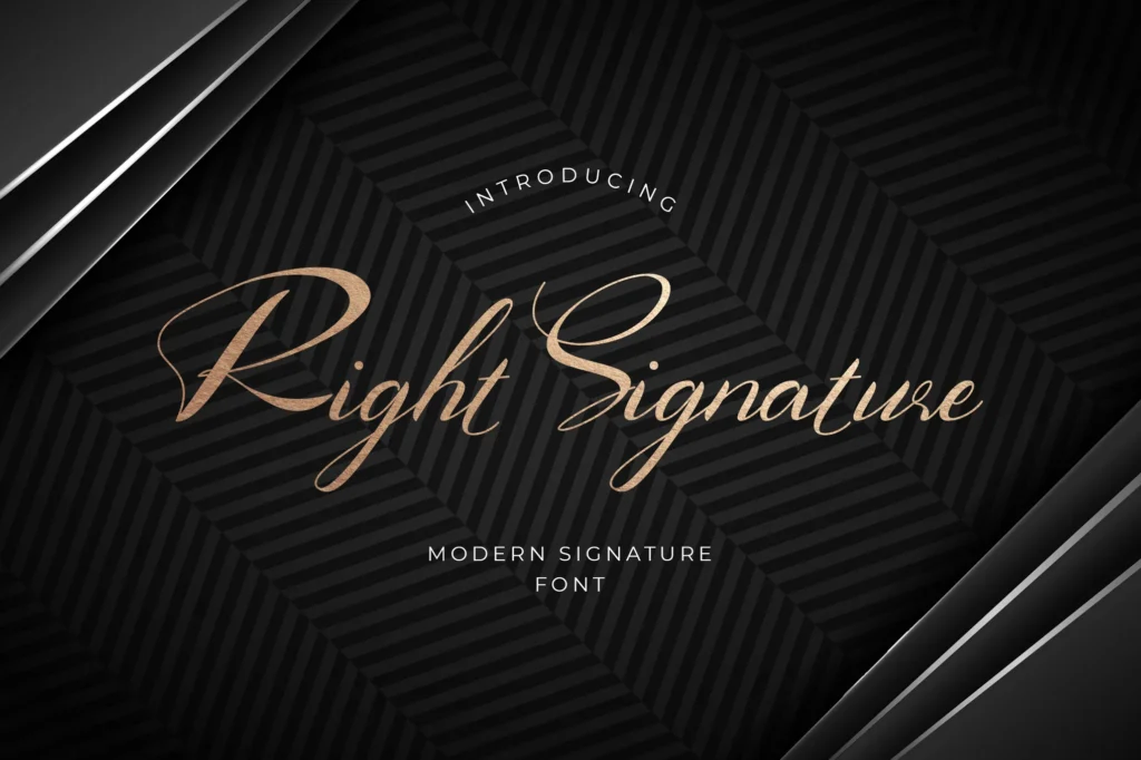 Right Signature Font 