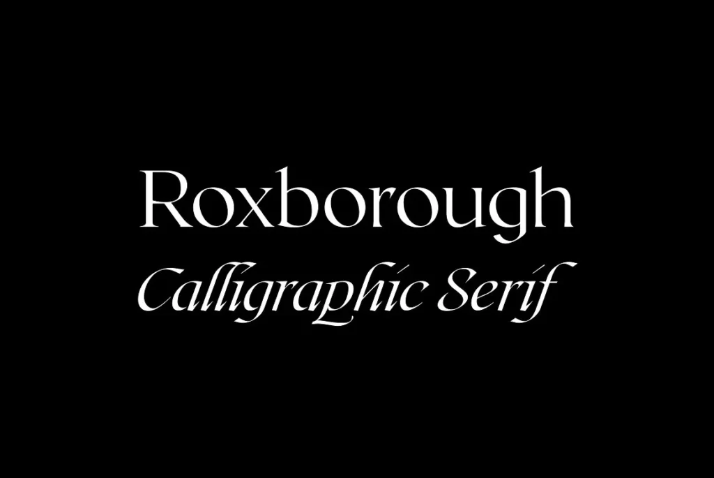 roxborough canva monogram fonts