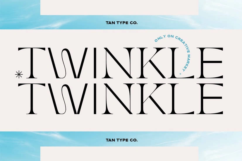 tan twinkle canva font