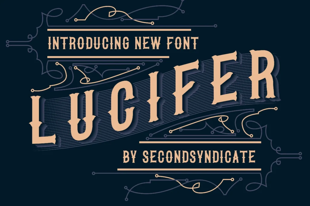 LUCIFER - Black letter font 