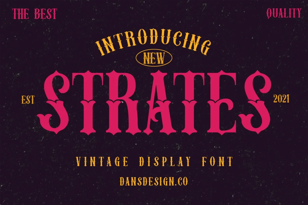 strates vintage tattoo fonts