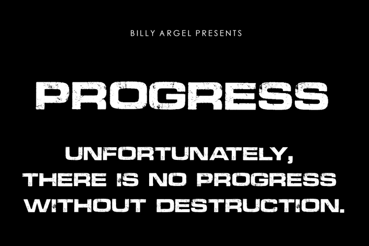 PROGRESS Font by Billy Argel Fonts download