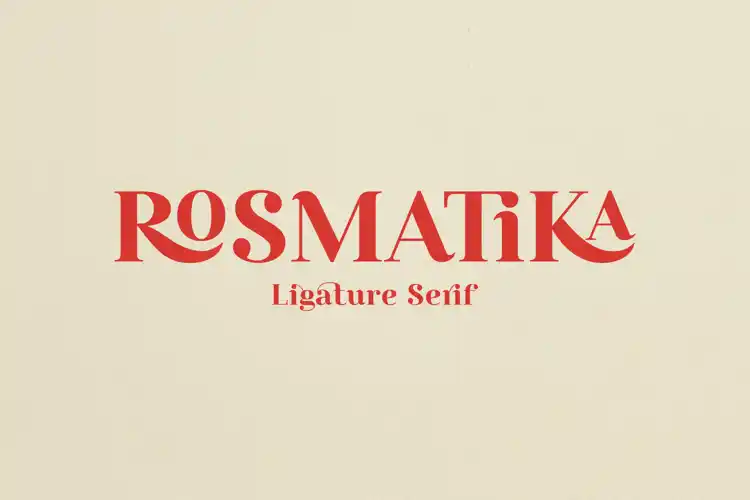 Rosmatika luxury font