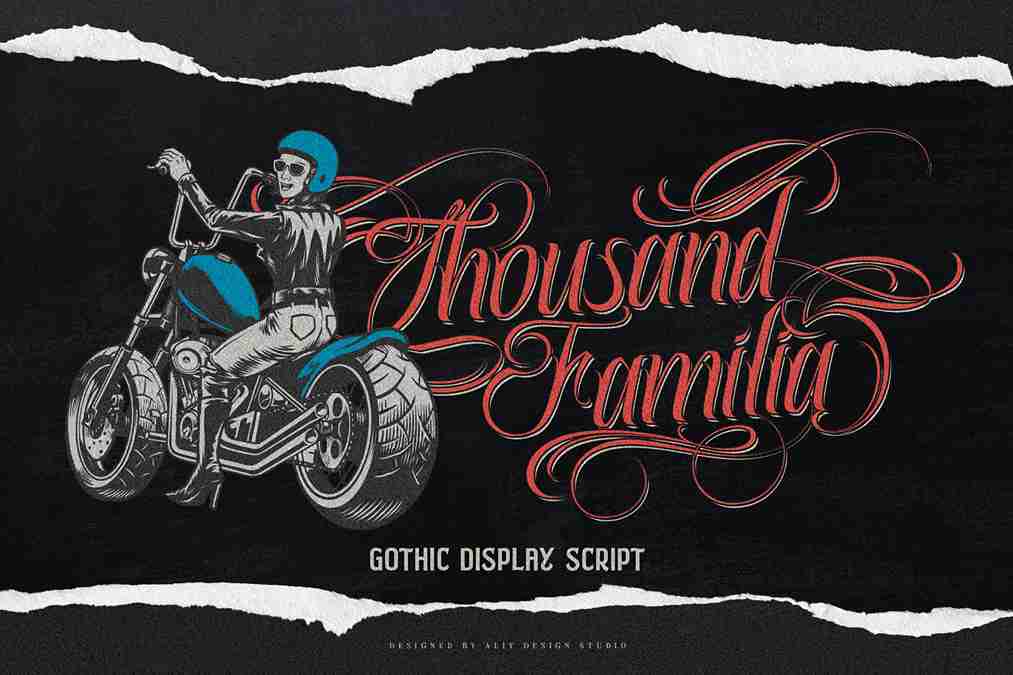 Thousand Familia tattoo font