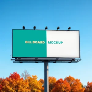 Billboard Mockup at Top Position for Stunning Ad Display