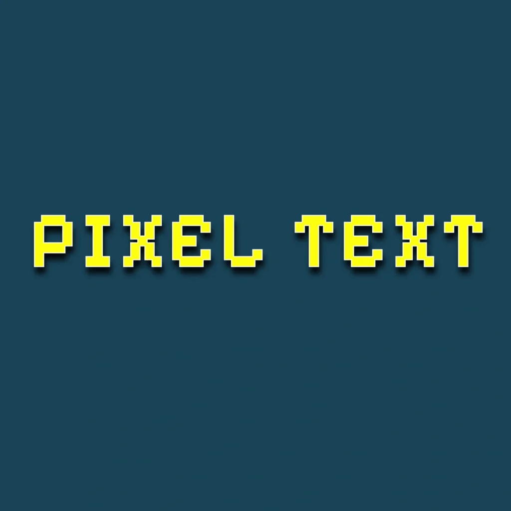 Pixel text effect 