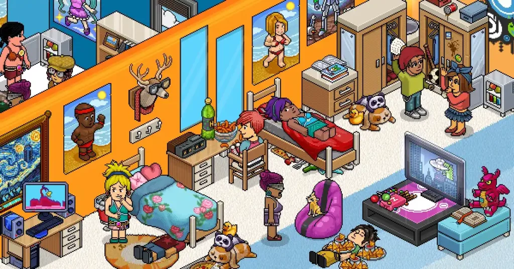 Visual of habbo game