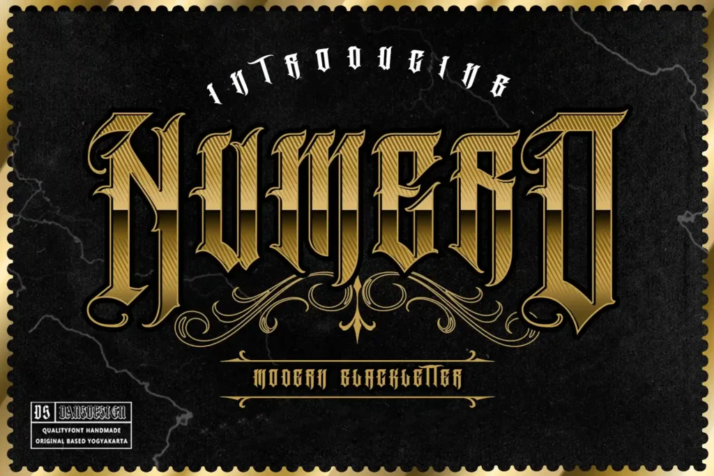 NUMERO tattoo font