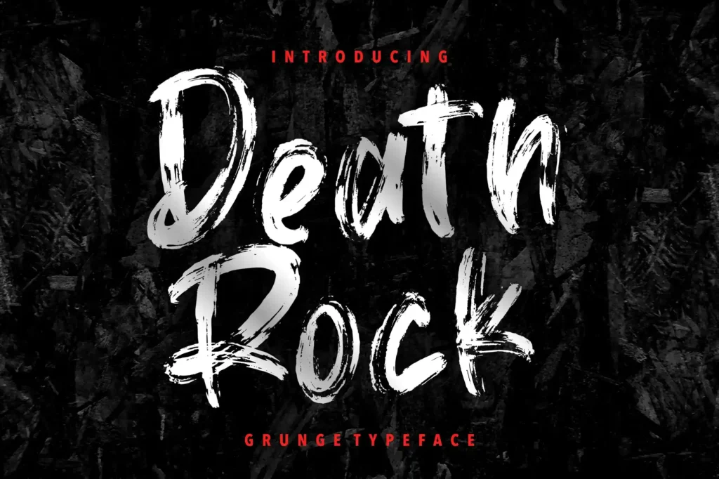 Death rock grunge font download