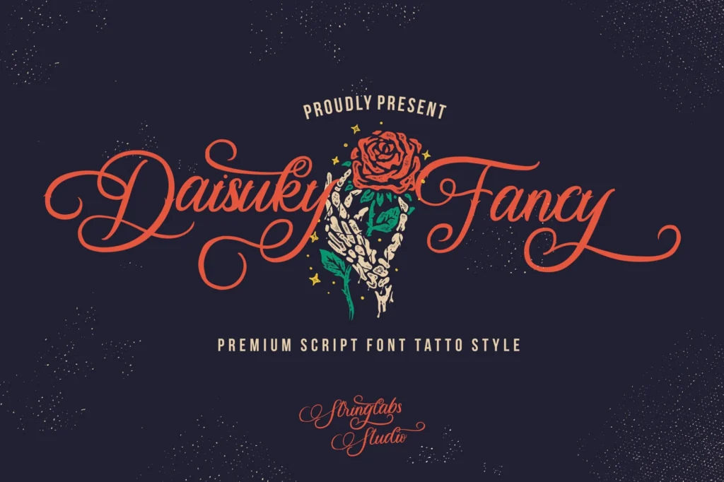 Daisuky Fancy - Tatto Script Font 