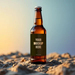 Beer bottle mockup download