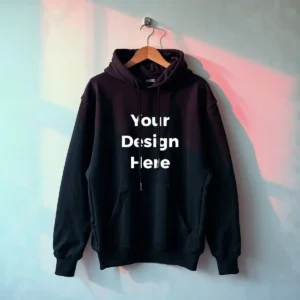 Black Hoodie on Hanger Mockup available for download