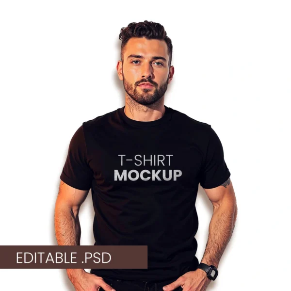 Athletic t-shirt mockup