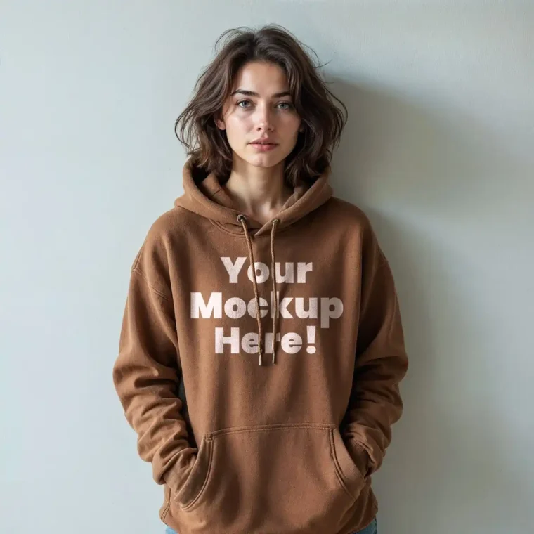 Brown Hoodie Mockup download