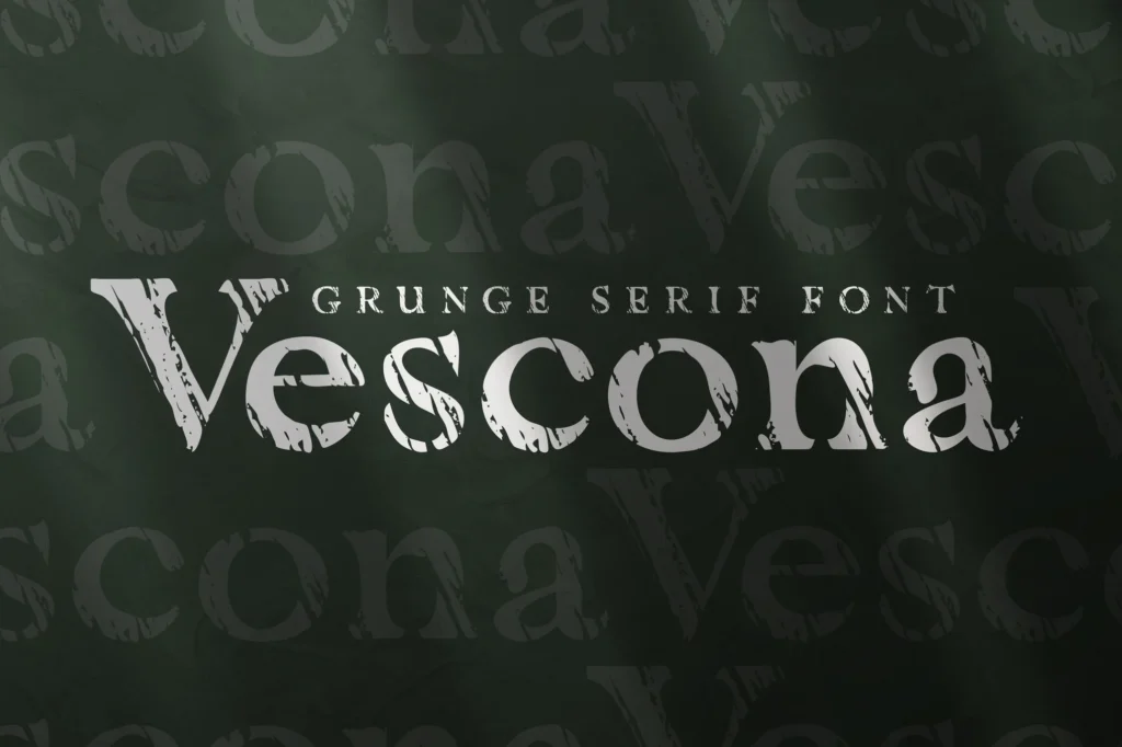 Vescona grunge font download