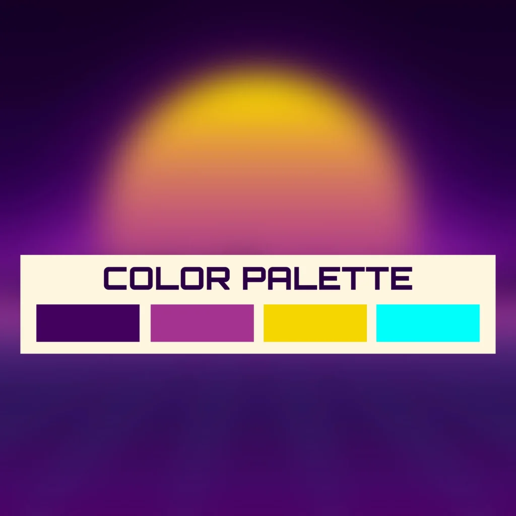 color palette for retro futurism