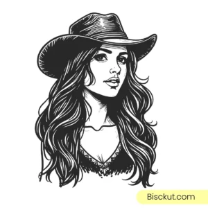 Cowgirl line art download