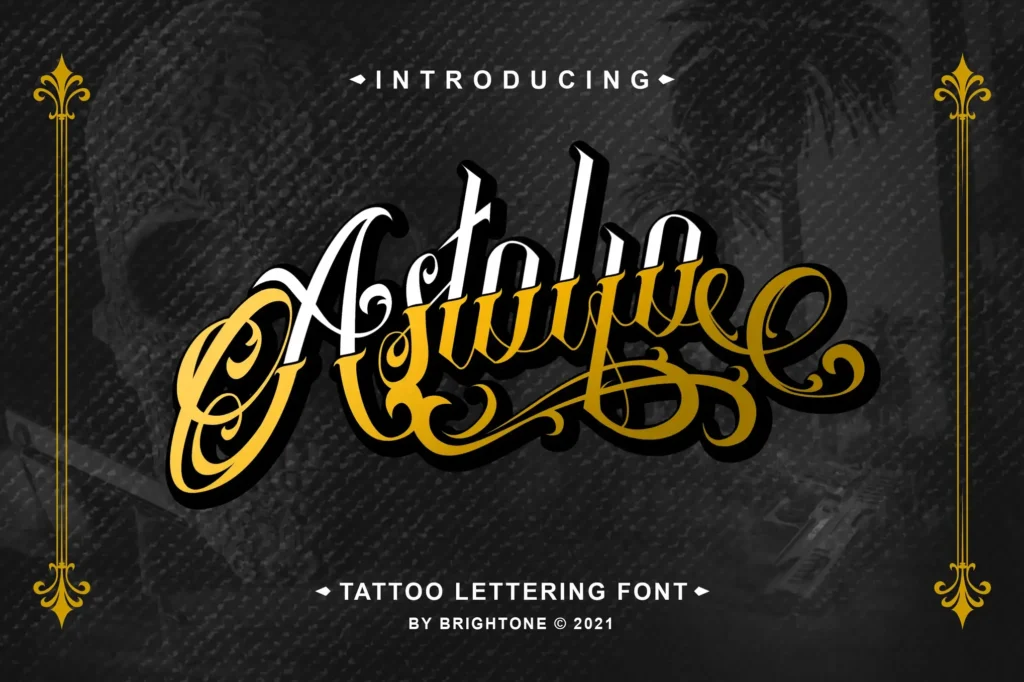 Astolfo - Tattoo Font 