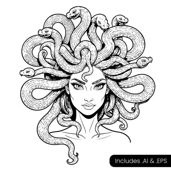 Medusa line art download