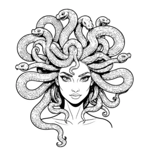 Medusa line art download