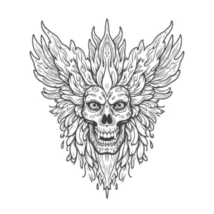 Skull Tattoo Line Art download