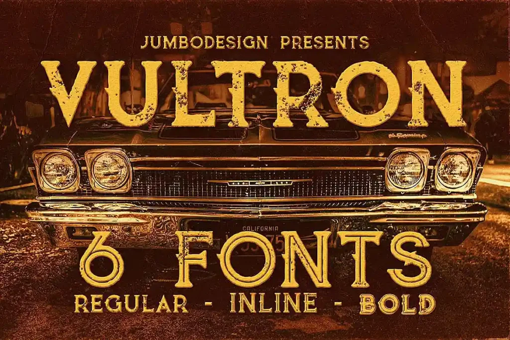 vultron vintage style font download