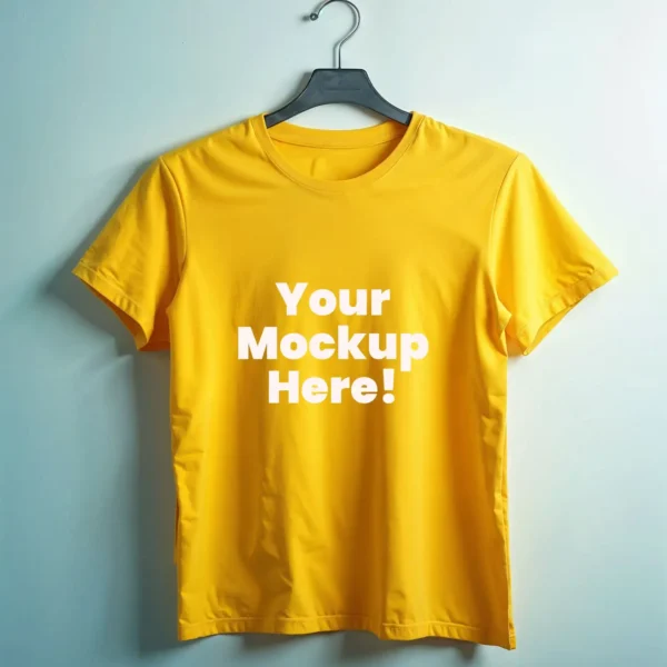 yellow t-shirt mockup free download