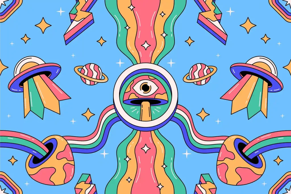 Visual representation of Psychedelic Design