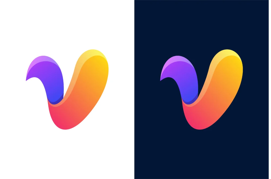 Visual representation of 3d gradient logo in logo design trends 2025