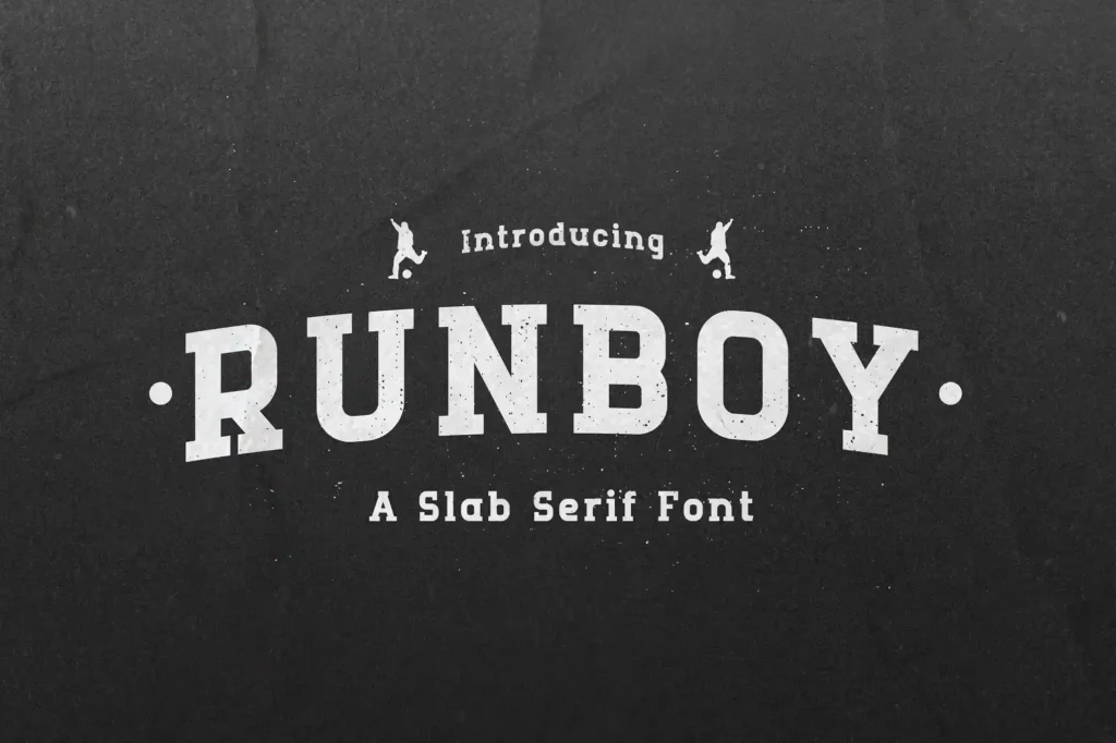 Runboy slab serif font download