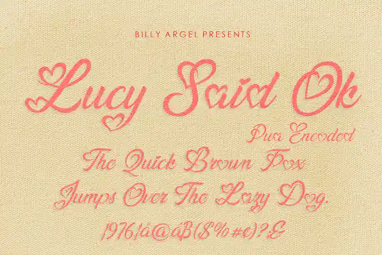 Lucy Said Ok Font download