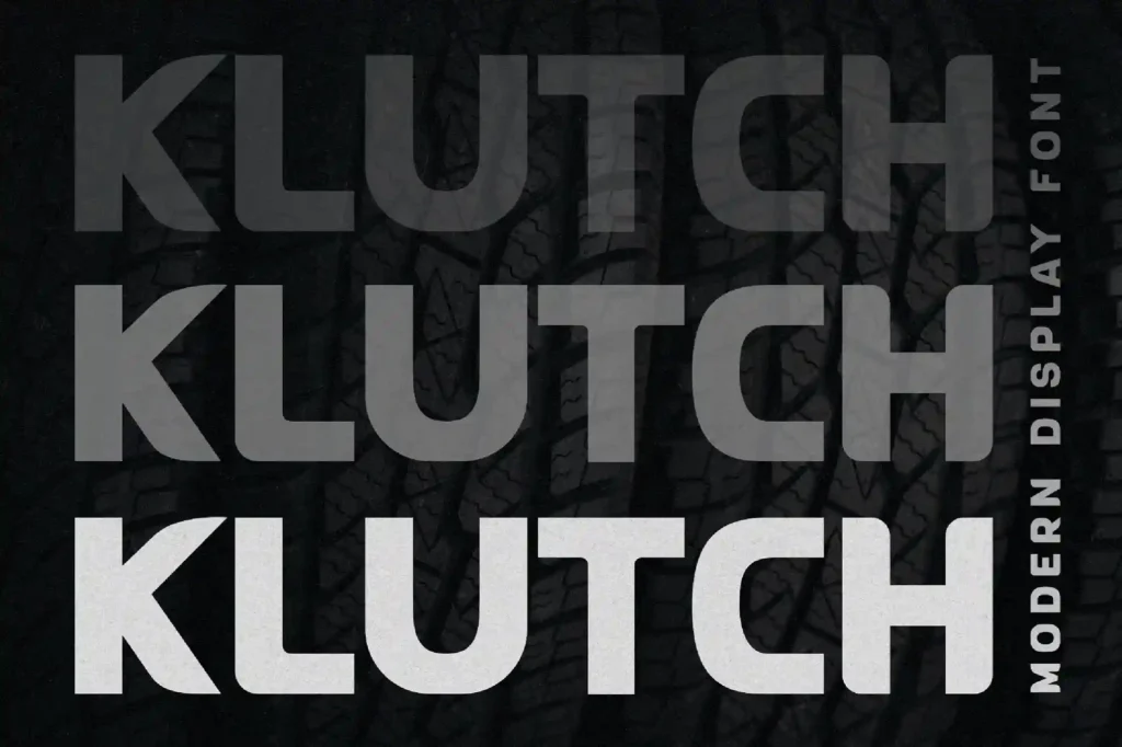 Klutch display font download