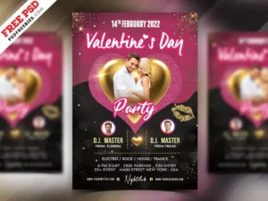 Free Valentine Flyer PSD Template