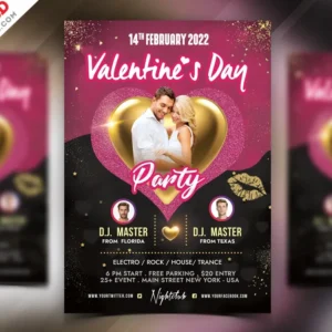 Free Valentine Flyer PSD Template