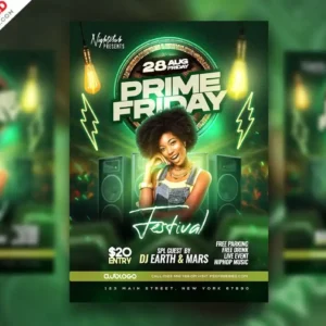 Night Party Flyer Template PSD