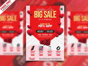 Valentine’s Day Sale Offer PSD Template