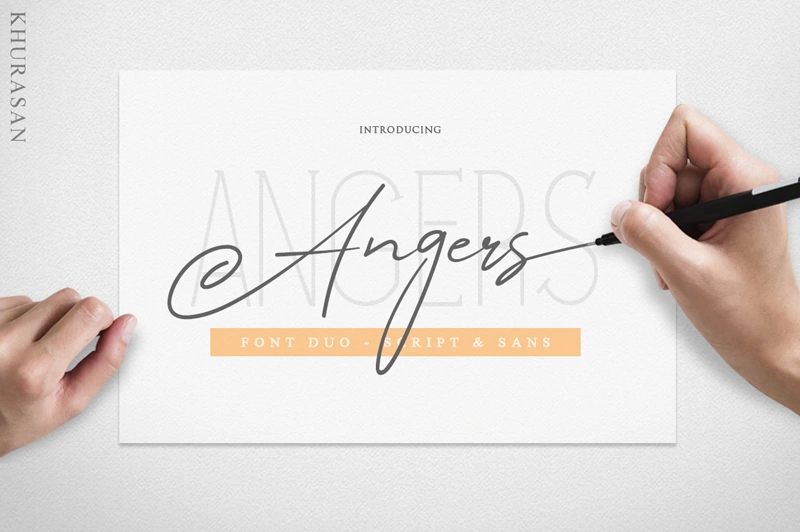 Angers Script font download