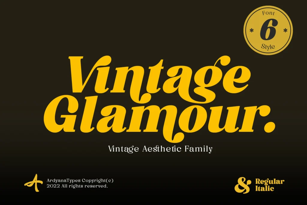 Vintage Glamour font download