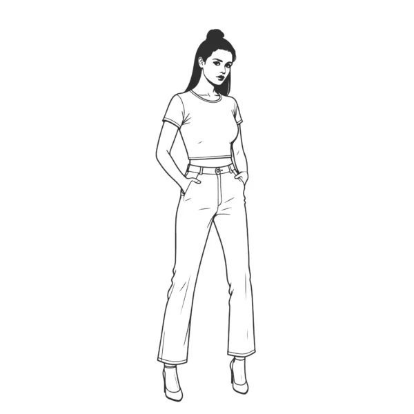 Stylish Diva Line Art download