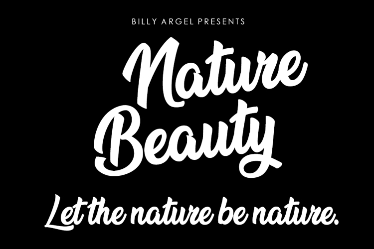 Nature beauty font download