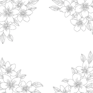 Floral Background Line Art download