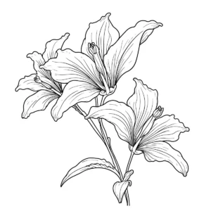 Honeysuckle Line Art download